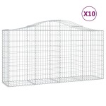 vidaXL Coșuri gabion arcuite 10 buc, 200x50x100/120cm, fier galvanizat vidaXL Coșuri gabion arcuite 10 buc, 200x50x100/120cm, fier galvanizat