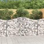 vidaXL Coșuri gabion arcuite 11 buc, 200x50x100/120cm, fier galvanizat vidaXL Coșuri gabion arcuite 11 buc, 200x50x100/120cm, fier galvanizat