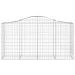 vidaXL Coșuri gabion arcuite 11 buc, 200x50x100/120cm, fier galvanizat vidaXL Coșuri gabion arcuite 11 buc, 200x50x100/120cm, fier galvanizat