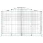 vidaXL Coșuri gabion arcuite 3 buc, 200x50x120/140 cm, fier galvanizat