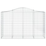 vidaXL Coșuri gabion arcuite 8 buc, 200x50x120/140 cm, fier galvanizat vidaXL Coșuri gabion arcuite 8 buc, 200x50x120/140 cm, fier galvanizat
