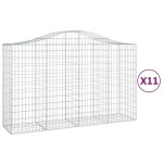 vidaXL Coșuri gabion arcuite 11 buc, 200x50x120/140 cm,fier galvanizat vidaXL Coșuri gabion arcuite 11 buc, 200x50x120/140 cm,fier galvanizat
