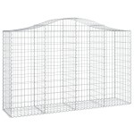 vidaXL Coșuri gabion arcuite 12 buc, 200x50x120/140cm, fier galvanizat vidaXL Coșuri gabion arcuite 12 buc, 200x50x120/140cm, fier galvanizat