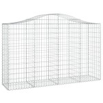 vidaXL Coșuri gabion arcuite 25 buc, 200x50x120/140cm, fier galvanizat vidaXL Coșuri gabion arcuite 25 buc, 200x50x120/140cm, fier galvanizat