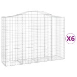 vidaXL Coșuri gabion arcuite 6 buc, 200x50x140/160 cm, fier galvanizat vidaXL Coșuri gabion arcuite 6 buc, 200x50x140/160 cm, fier galvanizat