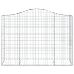vidaXL Coșuri gabion arcuite 10 buc, 200x50x140/160cm, fier galvanizat