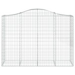 vidaXL Coșuri gabion arcuite 11 buc, 200x50x140/160cm, fier galvanizat