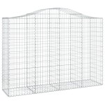 vidaXL Coșuri gabion arcuite 13 buc, 200x50x140/160cm, fier galvanizat vidaXL Coșuri gabion arcuite 13 buc, 200x50x140/160cm, fier galvanizat