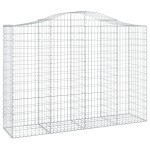 vidaXL Coșuri gabion arcuite 14 buc, 200x50x140/160cm, fier galvanizat vidaXL Coșuri gabion arcuite 14 buc, 200x50x140/160cm, fier galvanizat