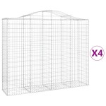 vidaXL Coșuri gabion arcuite 4 buc, 200x50x160/180 cm, fier galvanizat vidaXL Coșuri gabion arcuite 4 buc, 200x50x160/180 cm, fier galvanizat