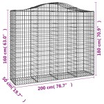 vidaXL Coșuri gabion arcuite 8 buc, 200x50x160/180 cm, fier galvanizat vidaXL Coșuri gabion arcuite 8 buc, 200x50x160/180 cm, fier galvanizat
