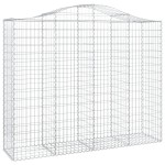 vidaXL Coș gabion arcuit, 13 buc, 200x50x160/180 cm, fier galvanizat vidaXL Coș gabion arcuit, 13 buc, 200x50x160/180 cm, fier galvanizat