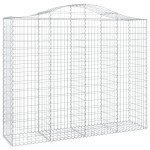 vidaXL Coșuri gabion arcuite 30 buc, 200x50x160/180cm, fier galvanizat