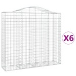 vidaXL Coșuri gabion arcuite 6 buc, 200x50x180/200 cm, fier galvanizat vidaXL Coșuri gabion arcuite 6 buc, 200x50x180/200 cm, fier galvanizat