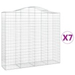 vidaXL Coșuri gabion arcuite 7 buc, 200x50x180/200 cm, fier galvanizat vidaXL Coșuri gabion arcuite 7 buc, 200x50x180/200 cm, fier galvanizat