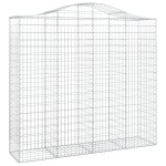 vidaXL Coșuri gabion arcuite 11 buc, 200x50x180/200cm, fier galvanizat vidaXL Coșuri gabion arcuite 11 buc, 200x50x180/200cm, fier galvanizat