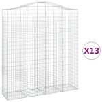 vidaXL Coșuri gabion arcuite, 13 buc 200x50x220/240cm, fier galvanizat vidaXL Coșuri gabion arcuite, 13 buc 200x50x220/240cm, fier galvanizat