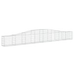 vidaXL Coșuri gabion arcuite 4 buc, 400x30x40/60 cm, fier galvanizat