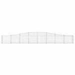 vidaXL Coșuri gabion arcuite 4 buc, 400x30x40/60 cm, fier galvanizat
