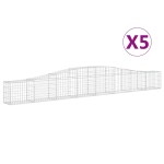 vidaXL Coșuri gabion arcuite 5 buc, 400x30x40/60 cm, fier galvanizat vidaXL Coșuri gabion arcuite 5 buc, 400x30x40/60 cm, fier galvanizat