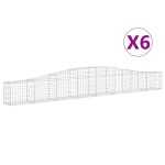 vidaXL Coșuri gabion arcuite 6 buc, 400x30x40/60 cm, fier galvanizat vidaXL Coșuri gabion arcuite 6 buc, 400x30x40/60 cm, fier galvanizat