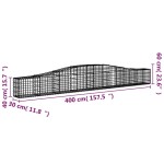 vidaXL Coșuri gabion arcuite 10 buc, 400x30x40/60 cm, fier galvanizat vidaXL Coșuri gabion arcuite 10 buc, 400x30x40/60 cm, fier galvanizat