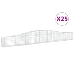 vidaXL Coșuri gabion arcuite 25 buc, 400x30x40/60 cm, fier galvanizat vidaXL Coșuri gabion arcuite 25 buc, 400x30x40/60 cm, fier galvanizat