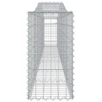 vidaXL Coșuri gabion arcuite 3 buc, 400x30x60/80 cm, fier galvanizat