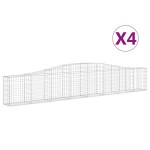 vidaXL Coșuri gabion arcuite 4 buc, 400x30x60/80 cm, fier galvanizat vidaXL Coșuri gabion arcuite 4 buc, 400x30x60/80 cm, fier galvanizat