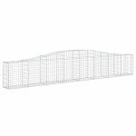 vidaXL Coșuri gabion arcuite 4 buc, 400x30x60/80 cm, fier galvanizat vidaXL Coșuri gabion arcuite 4 buc, 400x30x60/80 cm, fier galvanizat