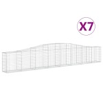 vidaXL Coșuri gabion arcuite 7 buc, 400x30x60/80 cm, fier galvanizat vidaXL Coșuri gabion arcuite 7 buc, 400x30x60/80 cm, fier galvanizat