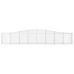 vidaXL Coșuri gabion arcuite 20 buc, 400x30x60/80 cm, fier galvanizat
