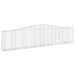 vidaXL Coșuri gabion arcuite 5 buc, 400x30x80/100 cm, fier galvanizat vidaXL Coșuri gabion arcuite 5 buc, 400x30x80/100 cm, fier galvanizat