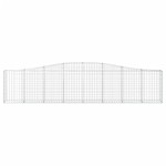 vidaXL Coșuri gabion arcuite 5 buc, 400x30x80/100 cm, fier galvanizat vidaXL Coșuri gabion arcuite 5 buc, 400x30x80/100 cm, fier galvanizat