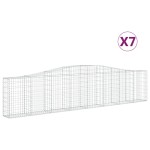 vidaXL Coșuri gabion arcuite 7 buc, 400x30x80/100 cm, fier galvanizat vidaXL Coșuri gabion arcuite 7 buc, 400x30x80/100 cm, fier galvanizat