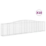 vidaXL Coșuri gabion arcuite 10 buc, 400x30x80/100 cm, fier galvanizat vidaXL Coșuri gabion arcuite 10 buc, 400x30x80/100 cm, fier galvanizat