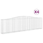 vidaXL Coșuri gabion arcuite 4 buc, 400x30x100/120 cm fier galvanizat vidaXL Coșuri gabion arcuite 4 buc, 400x30x100/120 cm fier galvanizat