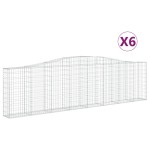 vidaXL Coșuri gabion arcuite 6 buc, 400x30x100/120 cm fier galvanizat vidaXL Coșuri gabion arcuite 6 buc, 400x30x100/120 cm fier galvanizat