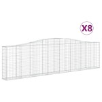 vidaXL Coșuri gabion arcuite 8 buc, 400x30x100/120 cm fier galvanizat vidaXL Coșuri gabion arcuite 8 buc, 400x30x100/120 cm fier galvanizat