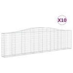 vidaXL Coșuri gabion arcuite 10 buc, 400x30x100/120 cm fier galvanizat vidaXL Coșuri gabion arcuite 10 buc, 400x30x100/120 cm fier galvanizat