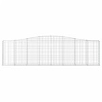 vidaXL Coșuri gabion arcuite 25 buc, 400x30x100/120 cm fier galvanizat