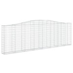 vidaXL Coșuri gabion arcuite 5 buc. 400x30x120/140cm fier galvanizat