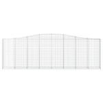 vidaXL Coșuri gabion arcuite 5 buc. 400x30x120/140cm fier galvanizat