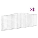 vidaXL Coșuri gabion arcuite 6 buc. 400x30x120/140 cm fier galvanizat vidaXL Coșuri gabion arcuite 6 buc. 400x30x120/140 cm fier galvanizat