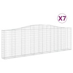 vidaXL Coșuri gabion arcuite 7 buc. 400x30x120/140 cm fier galvanizat vidaXL Coșuri gabion arcuite 7 buc. 400x30x120/140 cm fier galvanizat