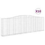 vidaXL Coșuri gabion arcuite 10 buc. 400x30x120/140 cm fier galvanizat vidaXL Coșuri gabion arcuite 10 buc. 400x30x120/140 cm fier galvanizat
