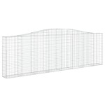 vidaXL Coșuri gabion arcuite 15 buc. 400x30x120/140 cm fier galvanizat