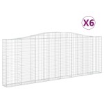 vidaXL Coșuri gabion arcuite 6 buc, 400x30x140/160 cm, fier galvanizat vidaXL Coșuri gabion arcuite 6 buc, 400x30x140/160 cm, fier galvanizat