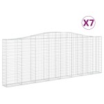 vidaXL Coșuri gabion arcuite 7 buc, 400x30x140/160 cm, fier galvanizat vidaXL Coșuri gabion arcuite 7 buc, 400x30x140/160 cm, fier galvanizat