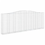 vidaXL Coșuri gabion arcuite 10 buc. 400x30x140/160 cm fier galvanizat